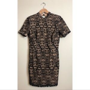 Forever 21 Nude With Lace BodyCon Dress
